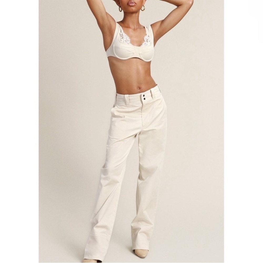Orseund Iris Off-White Buttoned Trousers